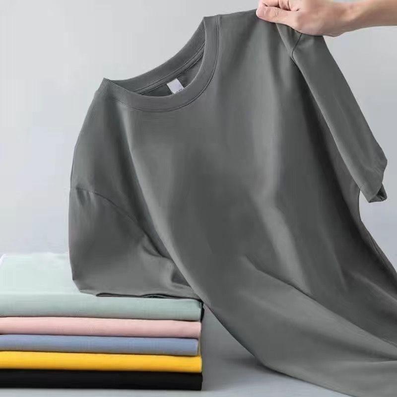 Men's Versatile Crew Neck Short Sleeve Casual T-shirt - Solid Color Plus Size Trendy Top for Summer