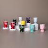 Colorful Glazed Ceramic Baijiu Cups: Creative One-Sip Toast Glasses for Home Use.