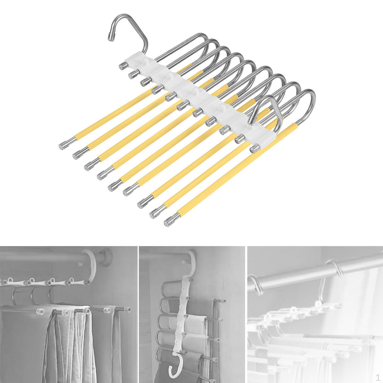 Clothes Hanger Saver Organizer Foldable Pants Hangers Scarf Skirts Bedroom Home Yellow 1290₽