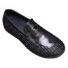Light luxury men's shoes 2025 summer new hand-woven hollow breathable casual leather shoes men's one-pedal loafers