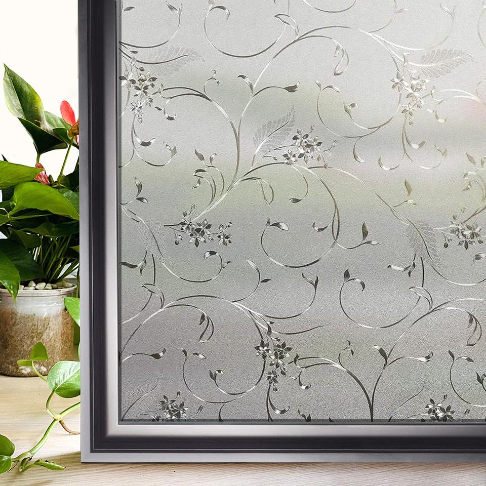 More Styles 3D Rainbow Window Privacy Stained Glass Window Film Anti Look Heat Insulation Window Sticker Vinyl for Glass Windows