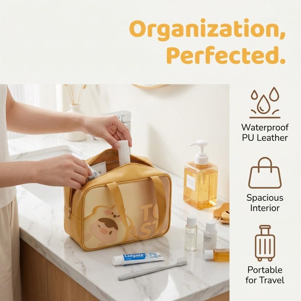 Portable Transparent Wash Bag Waterproof Travel Makeup Case Large Capacity Cosmetic Bag Bathing