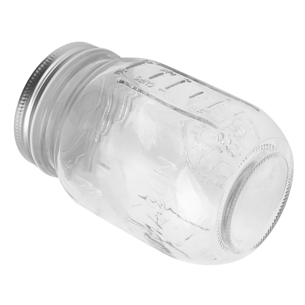 500ml Food Storage Jar Clear Glass Canning Jar with Sealed Lid for Honey Jam Dry Food