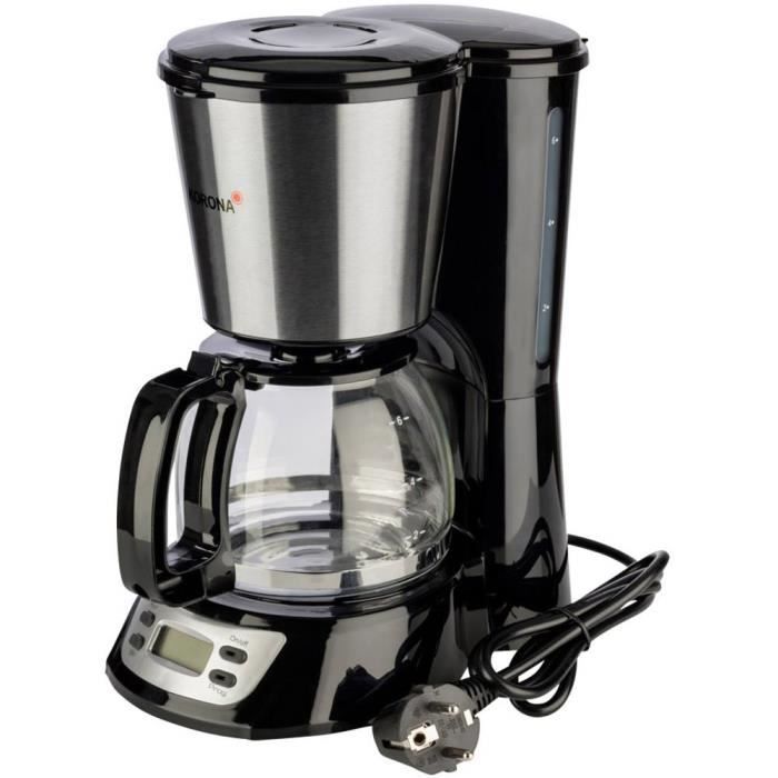 Cafetière - Korona - 12113 - Acier Inoxydable - 6 Tasses - Programmable