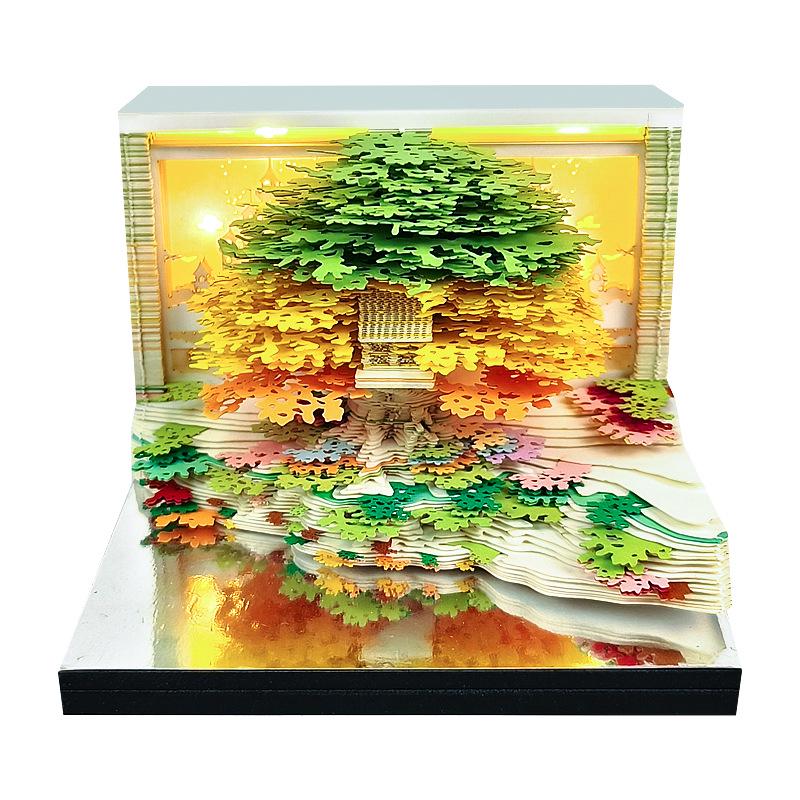 2026 3D Skulpturaler Haftnotizenkalender: Kreative Blumenrispen & Personalisierbare Ziergeschenke