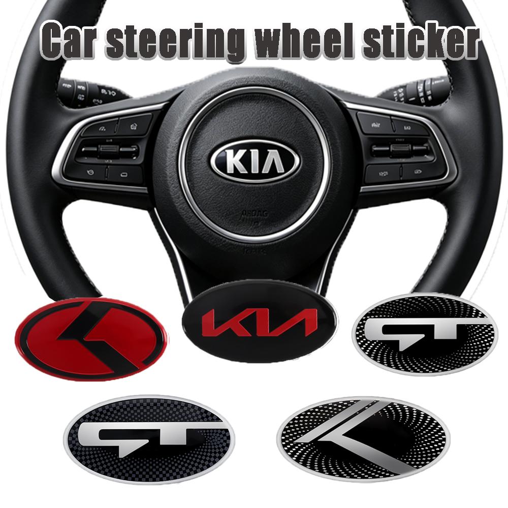 3D Car Steering Wheel Emblem Sticker Badge Accessories For KIA Sportage GT RIO Ceed Picanto Pegas Sorento Niro Soul Cerato K5 K3 fxrp50