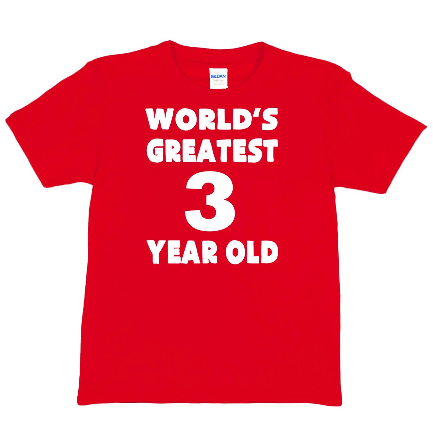 3rd Birthday T-shirt Worlds Greatest 3 Year Old Happy Birthday Tee Age 3 Gift 3XL