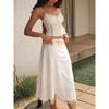White Rose Julie Set French style Pure Design Embroidery Lace Sling + Mesh Patchwork Skirt Two-piece Set