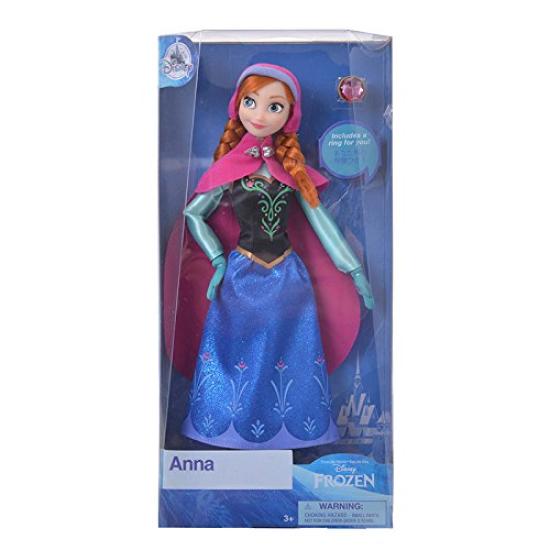 Disney Butikk Klassisk Dukke Anna med Ring (Offisielt)