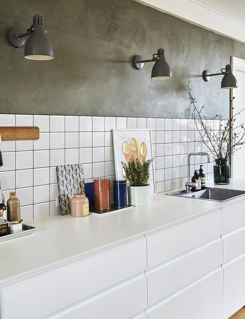 أفضل بلاط MORCART مقاوم للماء ولـ ولـ بلاط ورق حائط للأثاث والأغراض التي تصنعها بنفسك 3D أوراق تجديد 4 مربعات أبيض × ملصقات البائع، مقاوم للحرارة،