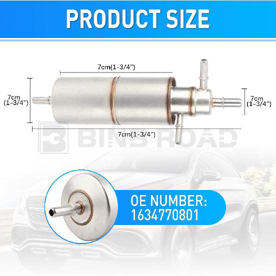 1634770801 Fuel Filter Compatible with Mercedes Benz ML320 ML350 ML500 3.7L W163 2002-2005