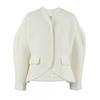 Womens Thick Wool Blend Coat V-Neck Solid Color Elegant Casual Jacket