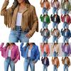 Damen Kurze Fransenjacke Mehrere Farben