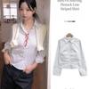 The Pink Slim Fit Shirring Pintuck Stripe Shirt