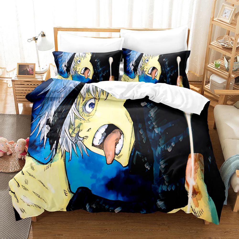 Three-Piece 3D Digital Printing Quilt Cover Pillowcase Bedding