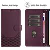 For Xiaomi Redmi 15 5G Case Imprinted Honeycomb RFID Blocking Leather Phone Cover with Strap