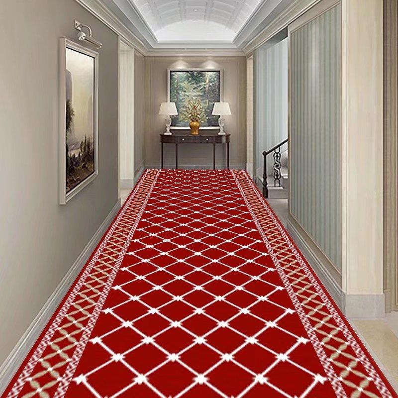 Retro European Long Corridor Carpet Runner Washable Strip Rug for Home Hotel Hallway Decor Villa Stairway Floor Mats