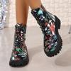 2026 Large Women's Multicolor Martin Boots with Low Heel - European and American Fashion