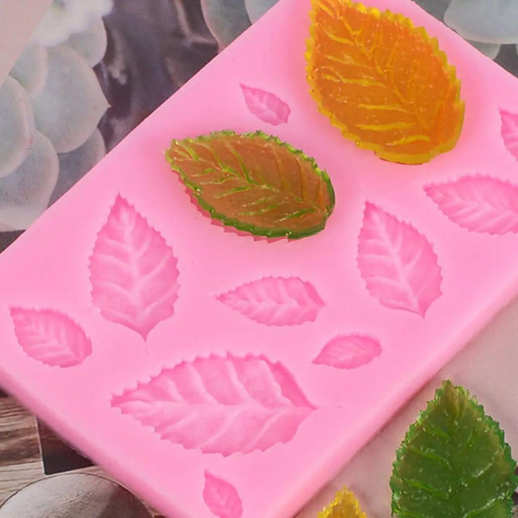 1pc-Leaves, Holly Leaves, Silicone Mold, Forest Style Leaves, Chocolate Flipping Sugar, Silicone Mold, Cake Decoration Mold