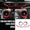 For Kia Forte/K3 - Red Central Console Air Outlet Vent Cover Trim 3Pcs