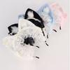 Furry Animal Ear Headbands With Anime Bows Hairband Accessory For Cosplays Costume Parties Halloween Event