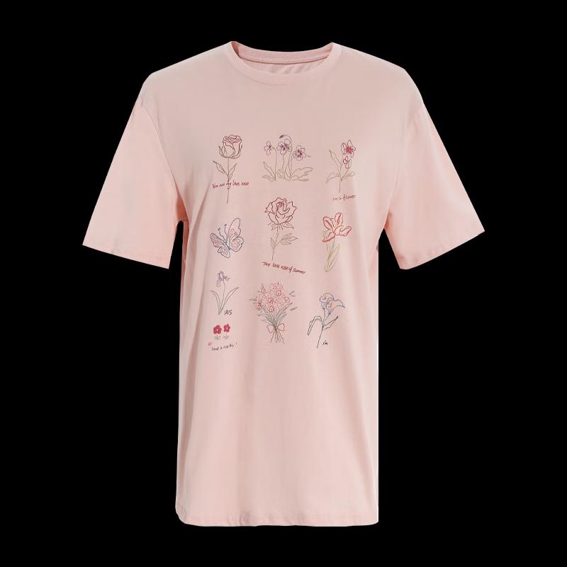 TaTu Damen Sommer Vielseitiges Schickes Blumenprint T-Shirt