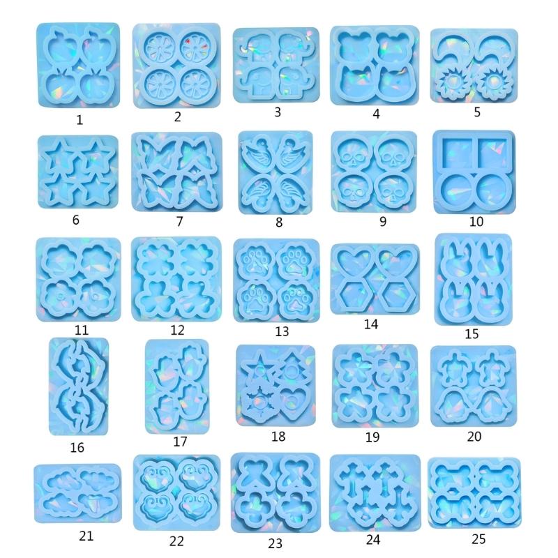 Light and Shadow Geometric Resin Casting Silicone Mold Woman Keychain Decorative Pendant Earrings Mold for DIY Crafts