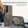 360 Rotating Magnetic Phone Case for Samsung Galaxy Z Fold 7 6 5 4 for Magsafe Wireless Charging Leather Hinge Protection Cover