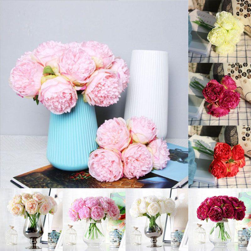 Elegant Artificial Silk Peony Flowers With High Realistic Appearance For Home And Wedding Decor