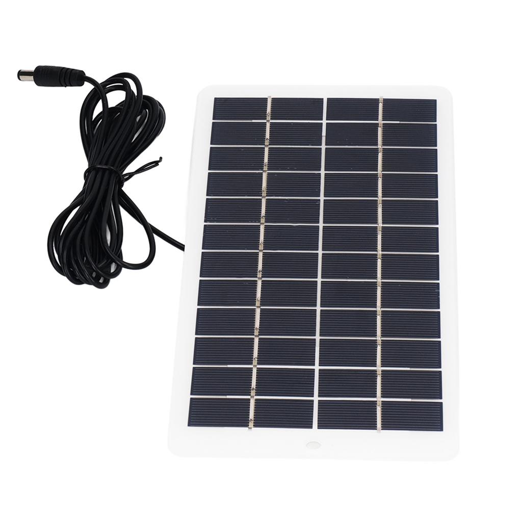 Solar Panel Polysilicon High Light Transmission Portable Solar Cell with DC Interface for 3.7V Battery 5W 12V