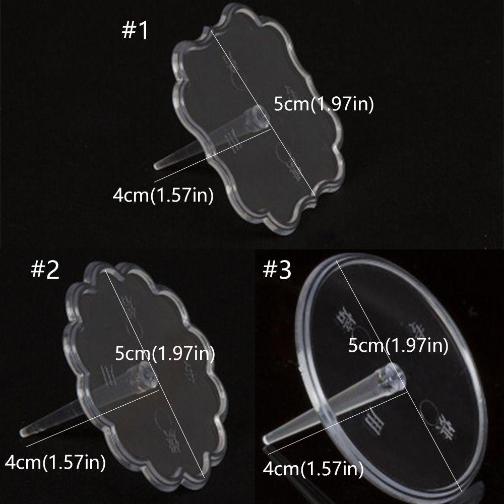 100pcs Practical Baking Cake Base Plastic Chocolate Holders  Birthday Party Decor