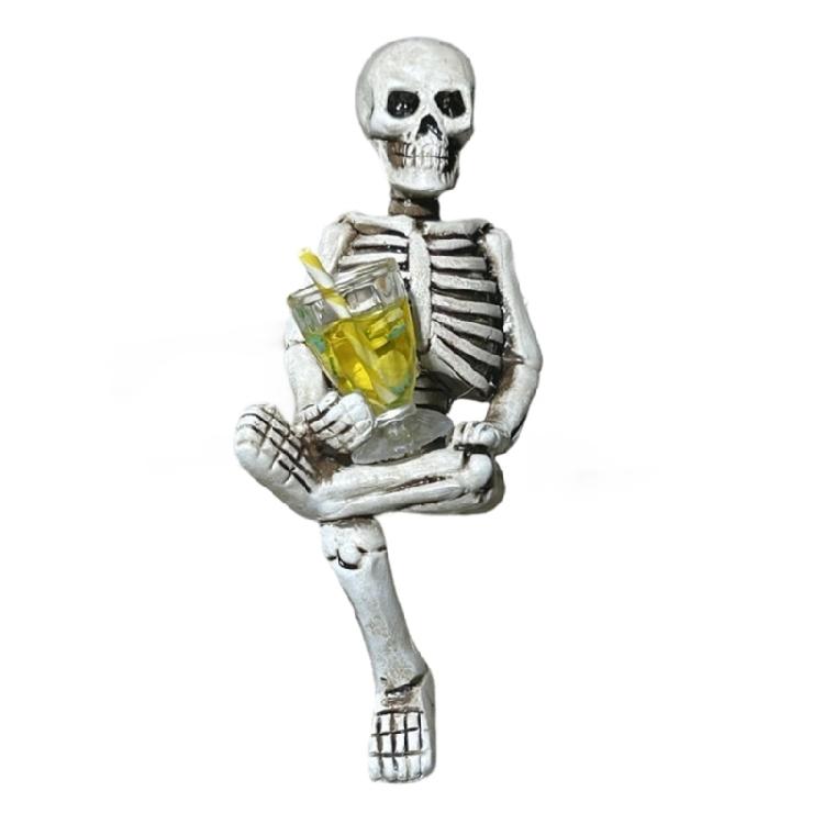 

Skeleton Figurines Pot Hanger Decorations,Resins Hanging Skull Figurines Garden Decorations Animal Statue Ornament Gift