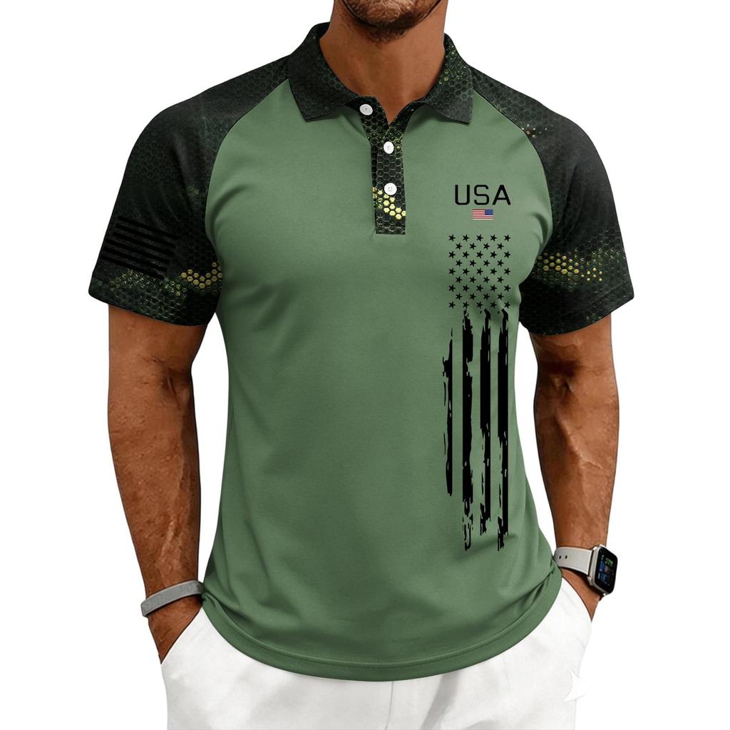 Men's Casual Button-Down Collar Short-Sleeve Shirt