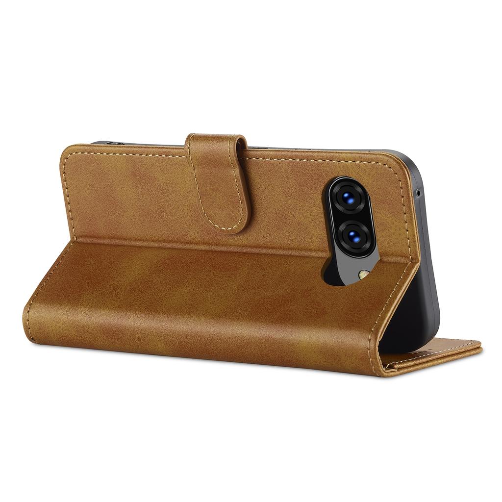 LC.IMEEKE For Google Pixel 9a Case Calf Texture PU Leather Stand Wallet Phone Cover