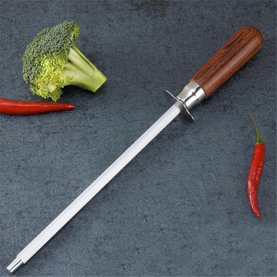 1 Pz Affilacoltelli a Bastoncino con Manico in Acciaio Inossidabile Affilatura Per Coltelli in Acciaio da Chef Aiutante Assistente da Cucina Musat