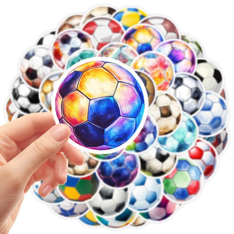 50 PEZZI Adesivi Calcio Adesivo Sportivo Motivazionali Vinile Impermeabile Decalcomanie per Borracce Bagagli Laptop Scrapbooking Paraurti