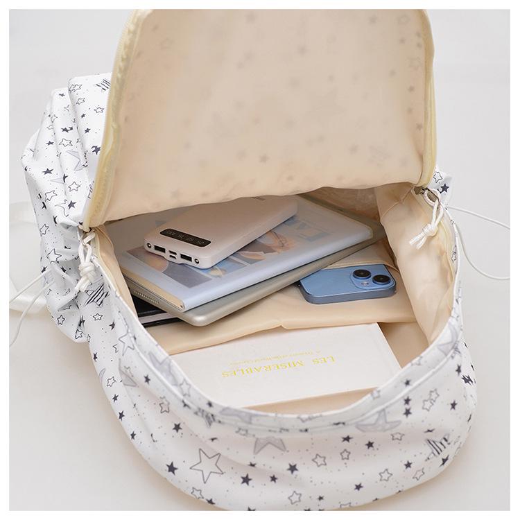 Hochwertiger, leichter, bonbonfarbener Outdoor-Rucksack - Großes Fassungsvermögen, niedliches Stern-Design