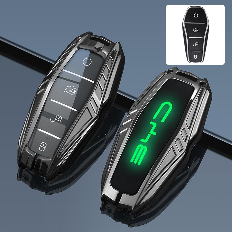 Car Zinc Alloy Key Case Holder Cover For BYD Atto3 Han EV Dolphin Durable Second Song Pro Tang Dm QIn PLUS MAX Yuan Car Styling