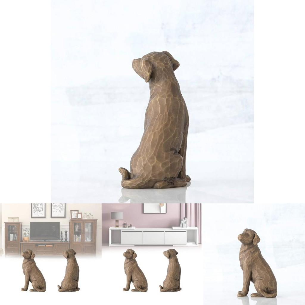 Adorable Brown Resin Dog Figurine With Vintage Style Perfect For Home Decor And Gift Giving