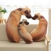 50cm Cute Simulation Dog Plush Toy 3D Printing Stuffed Animal Dog Plush Pillow Stuffed Cartoon Cushion Kids Doll Home Decro Gift
