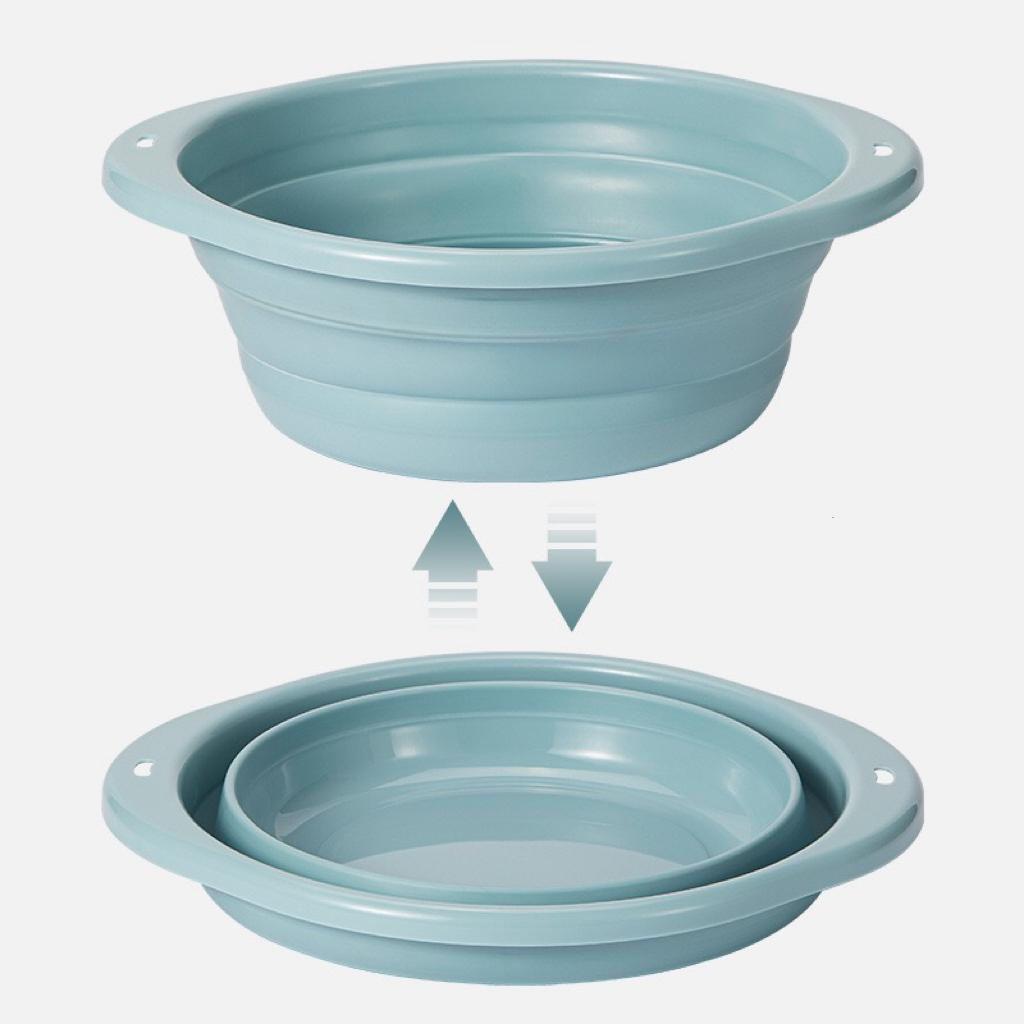 Bassins pliants en plastique Bassins à laver faciles à tenir Bacs à linge pliants Bassin de bain pour adulte et bébé Accessoires de salle de bain et de cuisine Bassin à laver