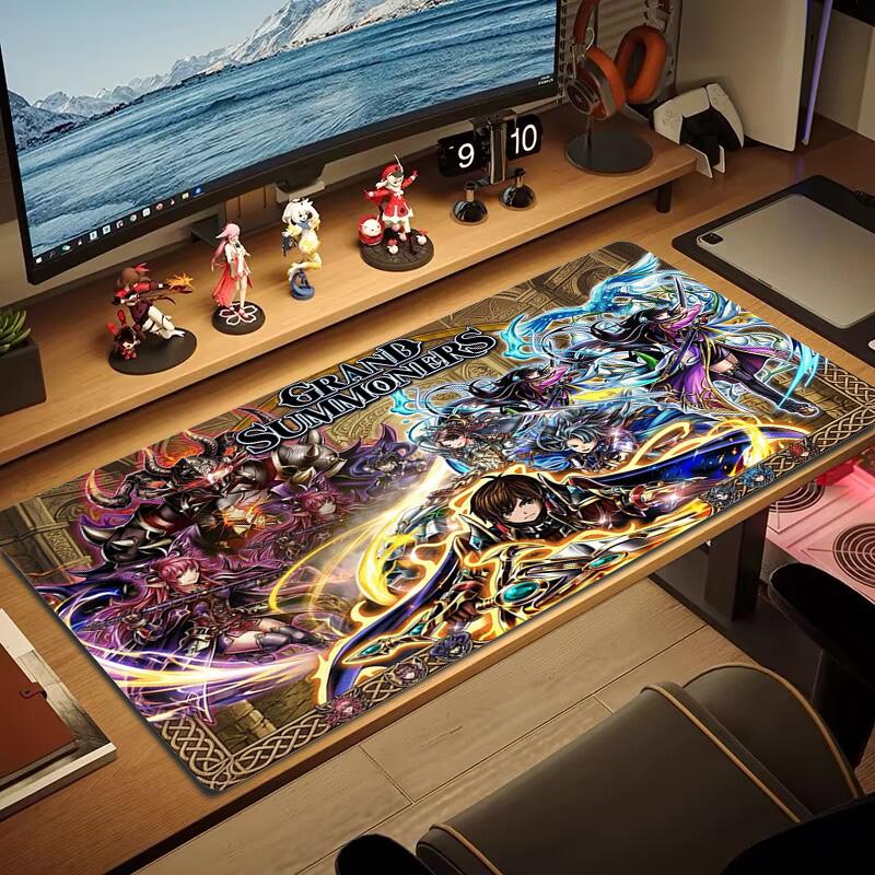 Grand Summoners Color Mouse Pad Large Gaming Table Cushion Non-slip Laptop Tablet Big Mousepad XXL Mat Mini PC Playmat With Lock Edge