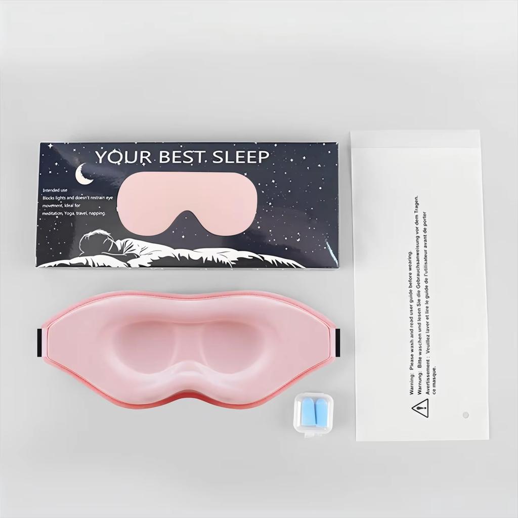 Sleep Mask For Side Sleeper 3D Contoured Cup Light Blocking Eye Mask For Women Men Night Blindfold Luxury Eye Cover