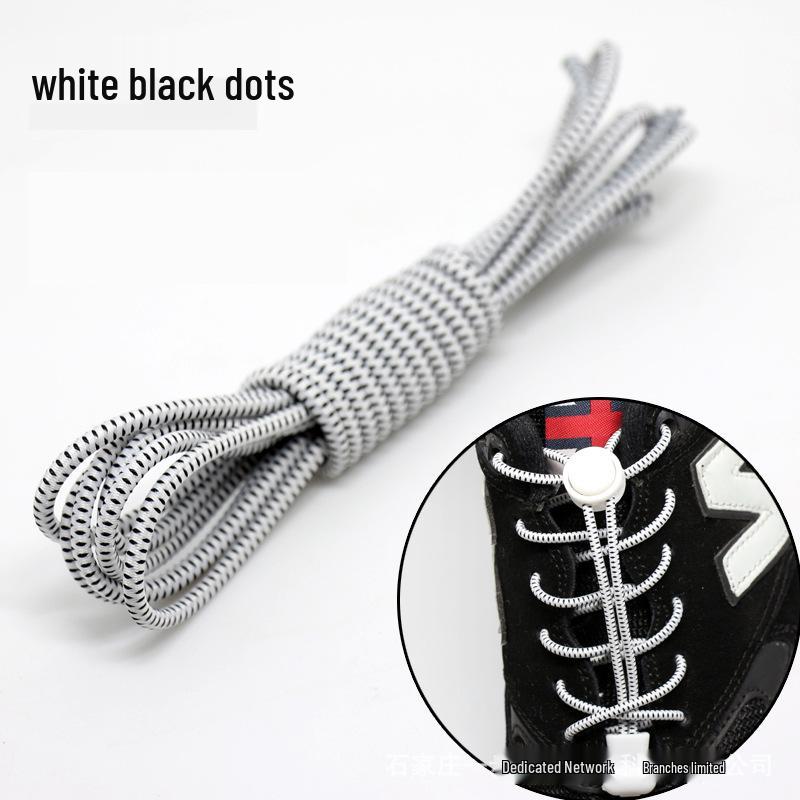 No-Tie Elastic Shoelaces with Buckle for Adults & Kids - Black, White & Color Options