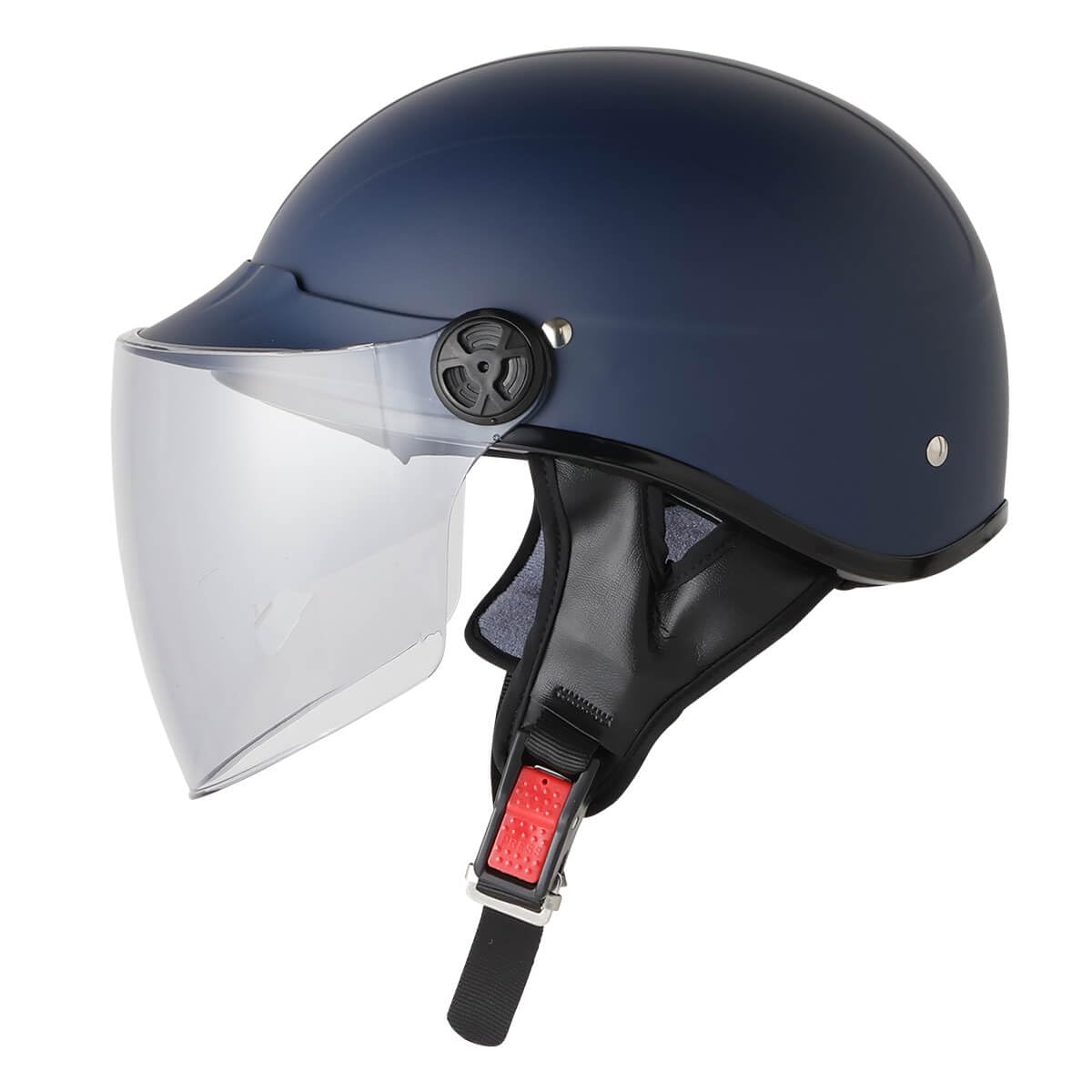 

Motorcycle Half Suitable for up to Free Size ISN777 ISN21103 Helmet, Helmet, 125cc, (approximately 57-60cm), (Matte Navy)