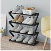 1pc 4-Tier Z-Shaped Shoe Rack - Easy Assembly Multi-Purpose Floor Standing Organizer for Home, Dorm, Entryway - Shoe Storage Organizer