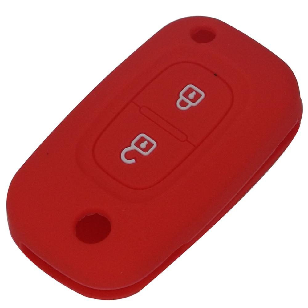 Jingyuqin 2 Buttons Remote Silicone Flip Folding Car Key Case Cover Proctored For Renault For Lada Modus Clio Megane Kangoo