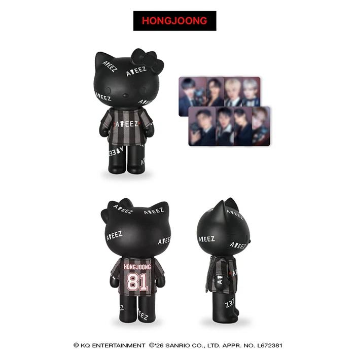 ATEEZ X HELLO KITTY Black Series/ Figure T-shirt Photo Cards Set / Pre-Order