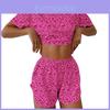 Spring Summer Casual Lounge Set For Women With Polyester Cotton Blend For Daily Wear