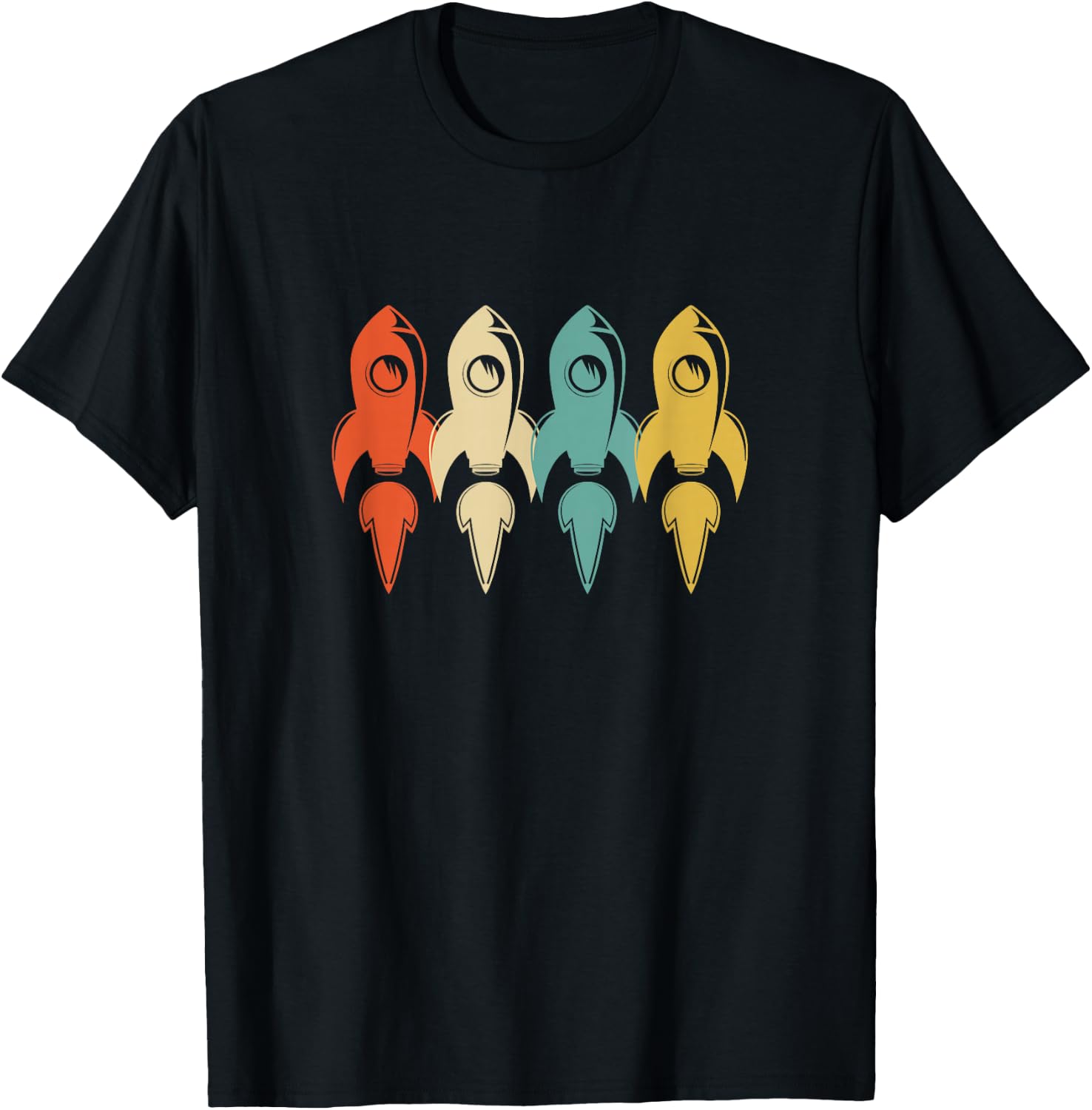 Vintage Retro Art Design Rocket Gift Fun T-Shirt Unisex T-Shirt XL
